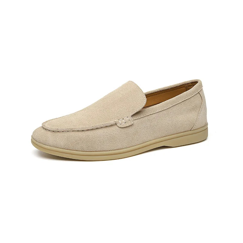 Beige Suede Loafer