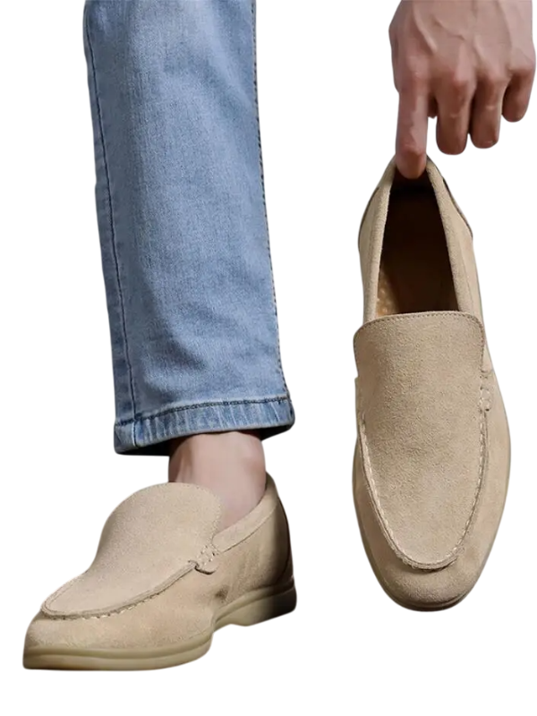 Beige Suede Loafer