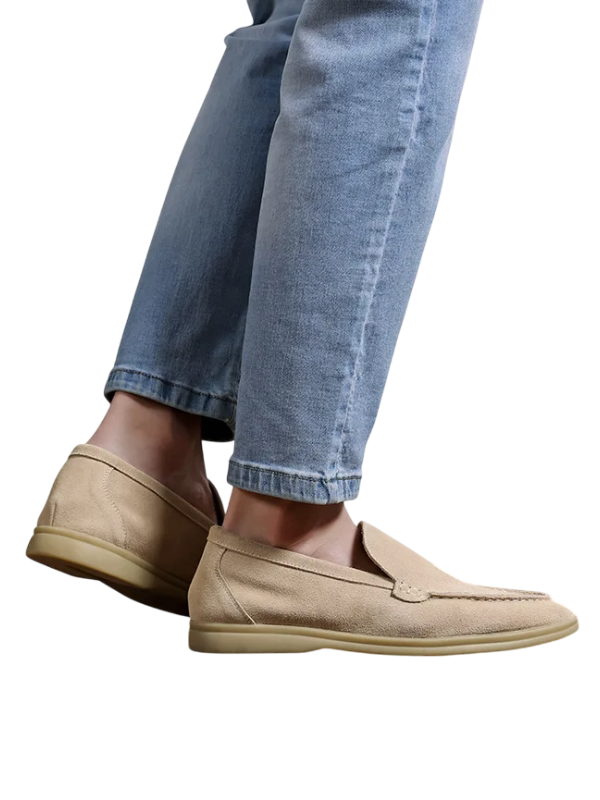 Beige Suede Loafer